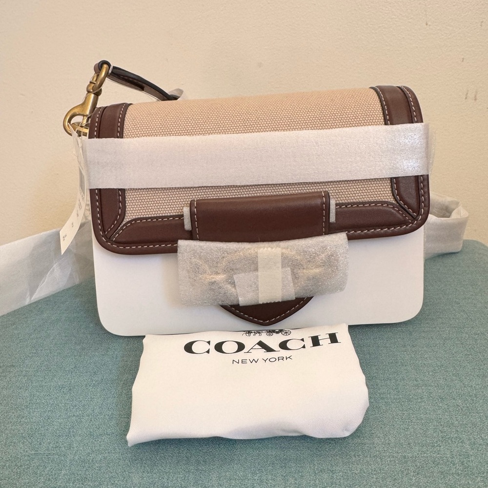 NWT Coach Canvas Hero Crossbody C8943 Brass / Dark Natural Multi SOLD OUT